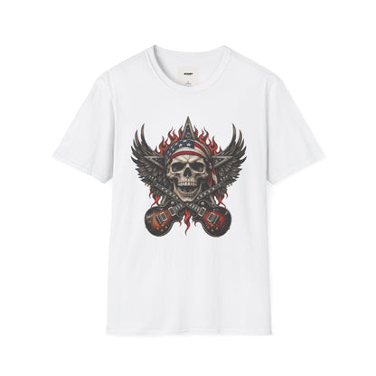 Skull & Wings T‑Shirt — American Rebel Rocker Graphic Tee