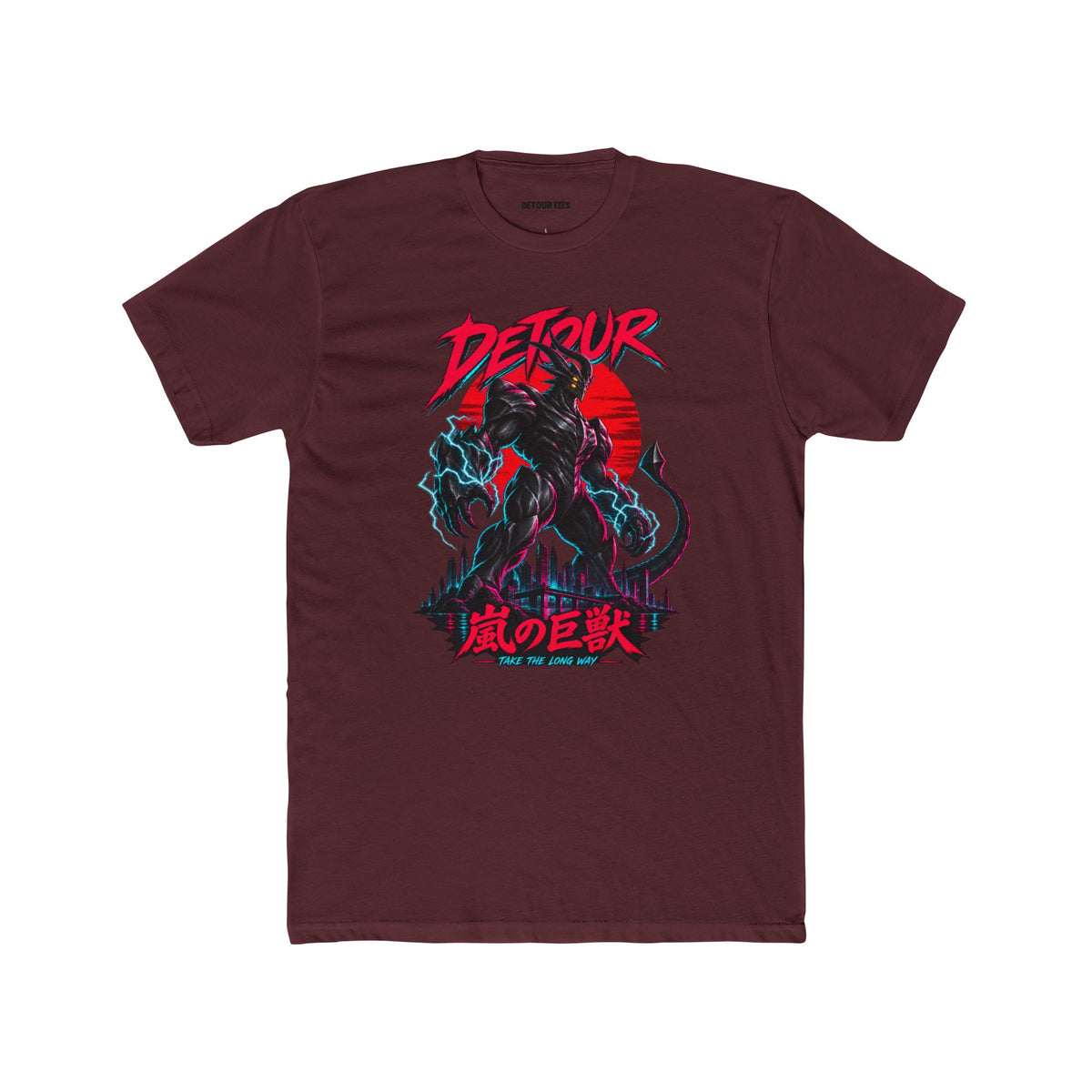 Detour Kaiju Graphic Tee — Retro Monster Shirt with Japanese Text