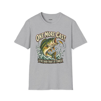 Fishing T-Shirt — "One More Cast" Bass Graphic Tee