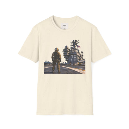 Aircraft Carrier Deck T‑Shirt – Navy Sailor & Carrier 78 Graphic