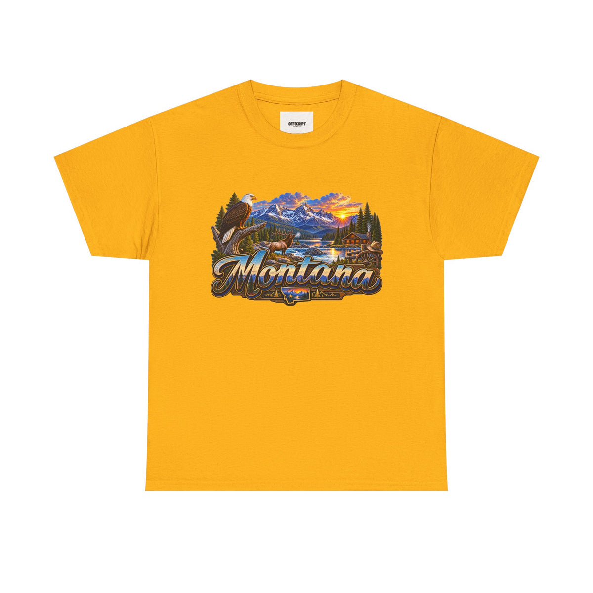 Montana Scenic T-Shirt – Vintage Mountain Lake Graphic Tee
