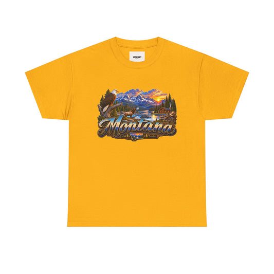 Montana Scenic T-Shirt – Vintage Mountain Lake Graphic Tee