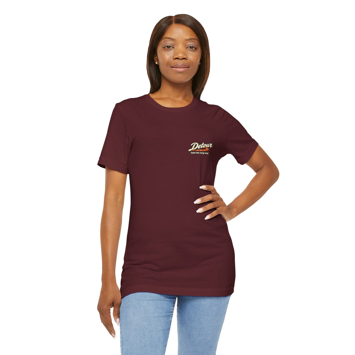 Detour Take the Long Way Road Trip Graphic T-Shirt