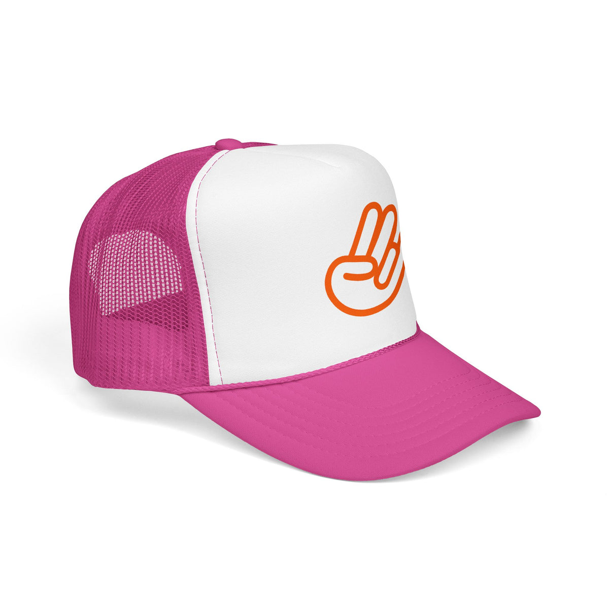 Shocker Foam Trucker Hat — Retro Orange Surf Vibe Mesh Cap