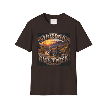 Arizona Bike Week Sunset T-Shirt — Vintage Motorcycle Desert Road Tee