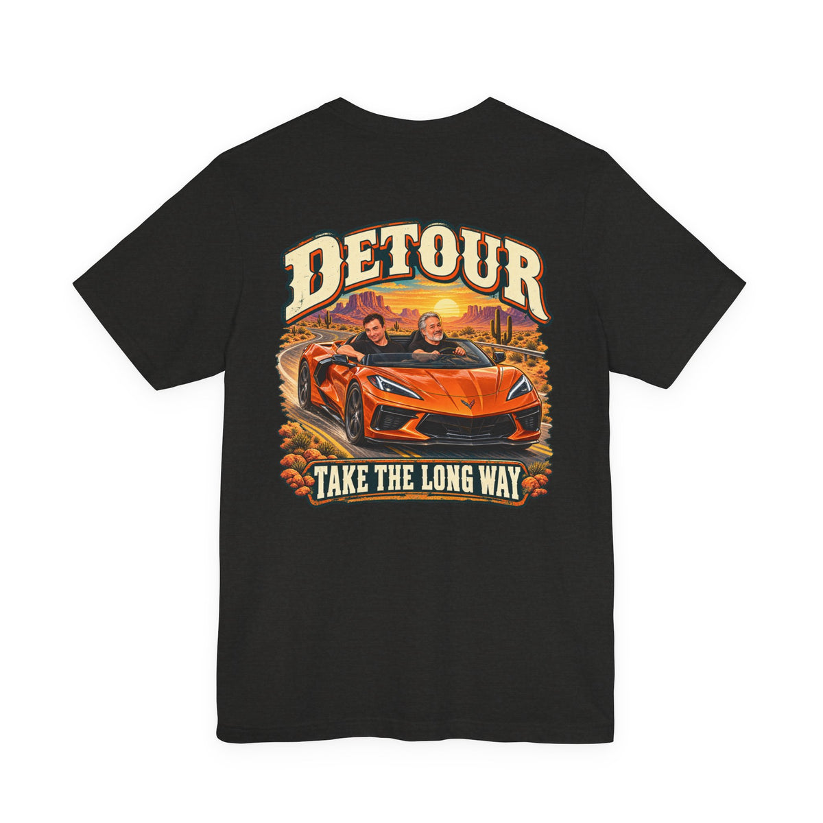 Detour Graphic Tee — 'Detour: Take the Long Way' Vintage Road Trip T‑Shirt