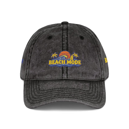Vintage Embroidered Beach House Cap — Washed Red Dad Hat
