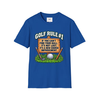 Golf Rule #1 T-Shirt — If You Can’t Find Your Ball Funny Golf Shirt