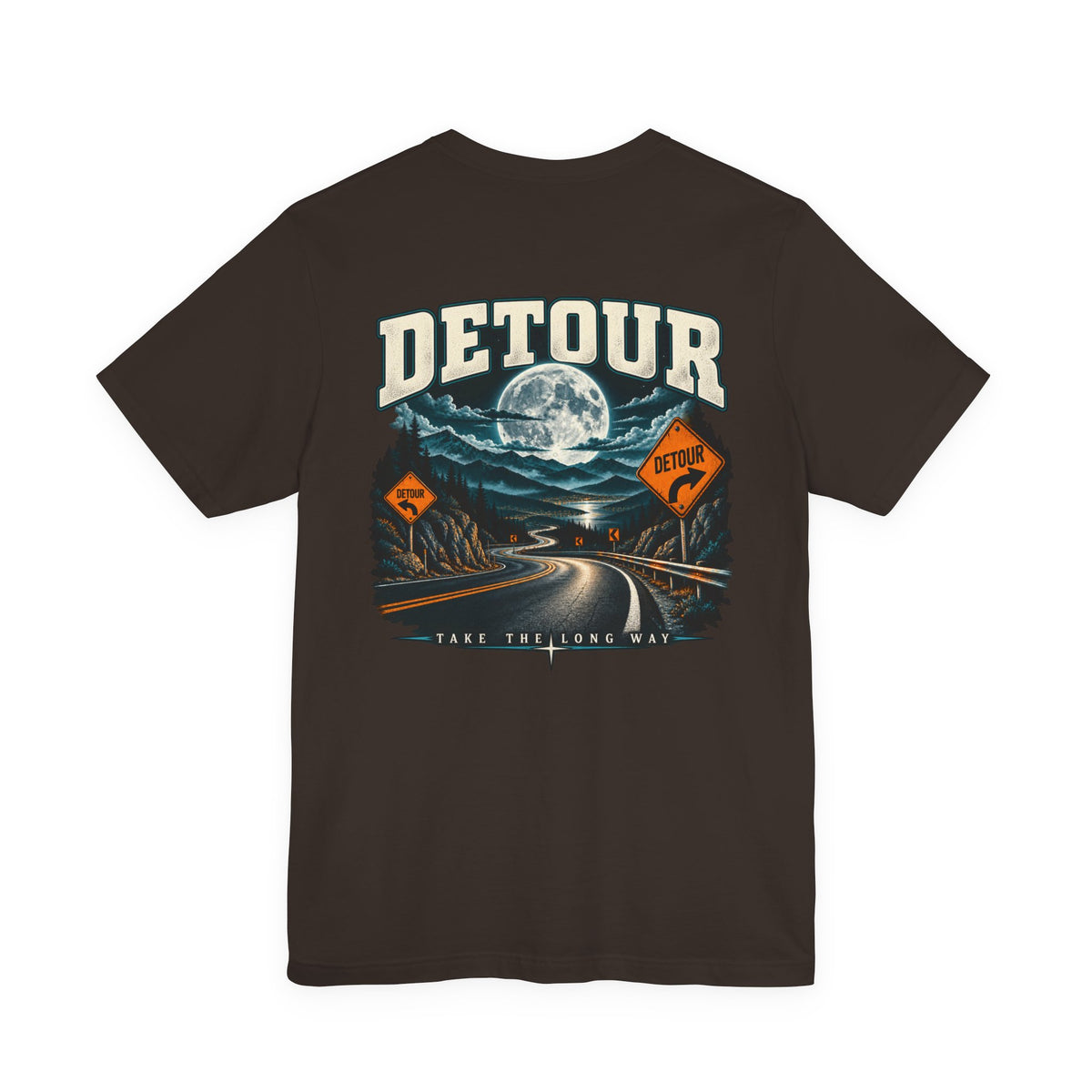 Detour Take the Long Way Road Trip Graphic T-Shirt