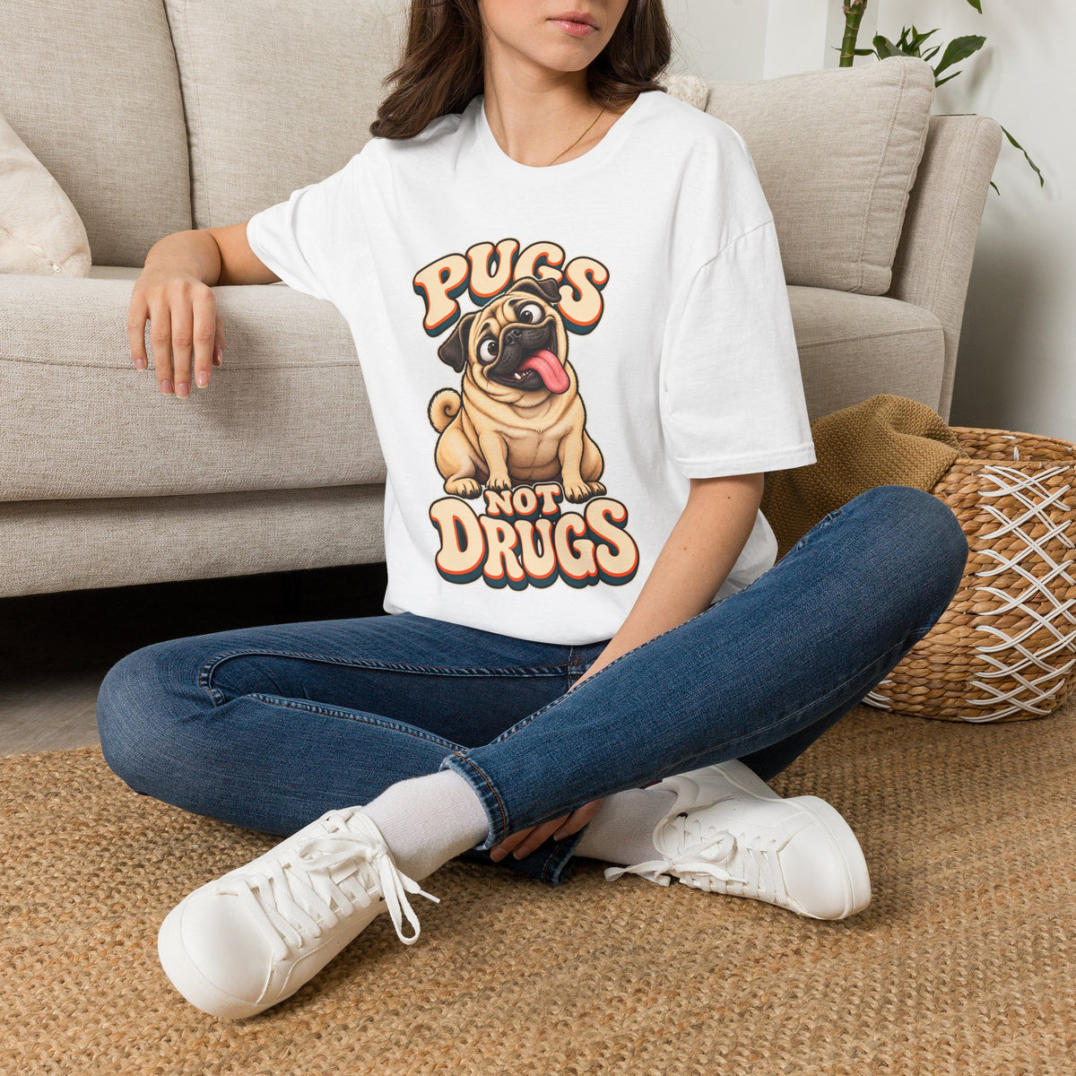 Pugs Not Drugs Funny Pug T-Shirt