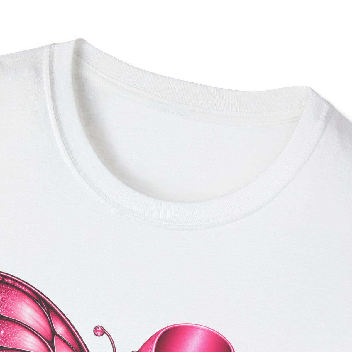 Pink Ribbon Butterfly Breast Cancer Awareness T-Shirt | Support Ribbon Tee