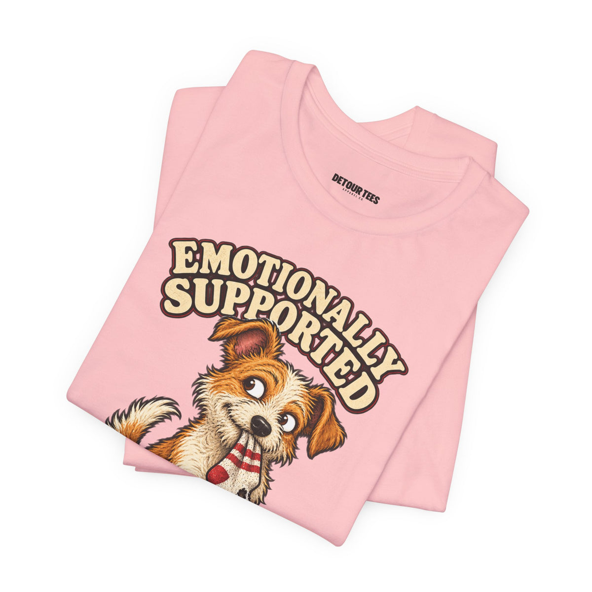Emotionally Supported by a Menace Tee — Cute Puppy Graphic T‑Shirt