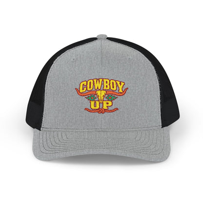 Cowboy Up Trucker Cap - Western Snapback Hat