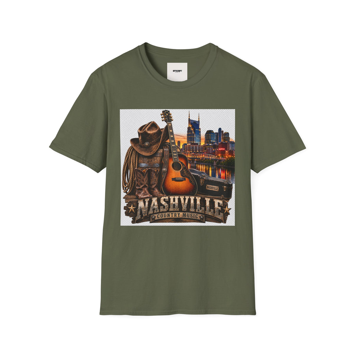 Nashville Skyline Guitar T-Shirt