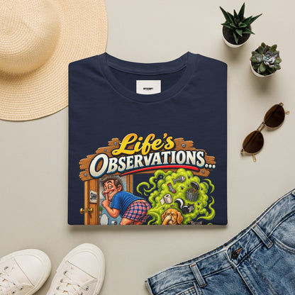 T-Shirt — Life’s Observations Funny Graphic Tee ("Your Farts Don’t Smell Like Sunshine & Rainbows")