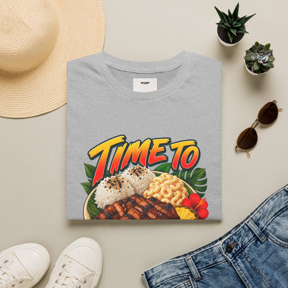Time To Grind T-Shirt — Hawaiian Plate BBQ Graphic Tee
