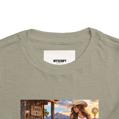Toddler Tee — "Howdy Ma'am" Cowgirl Graphic Kids Shirt