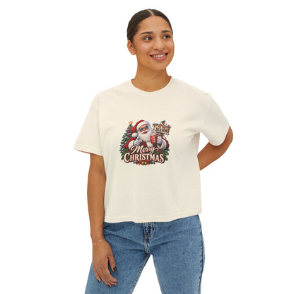 Merry Christmas Santa Women's Boxy Tee