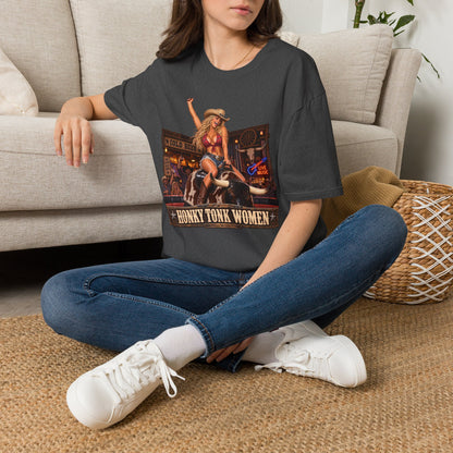 Honky Tonk Women T-Shirt — Retro Cowgirl Rodeo Graphic Tee