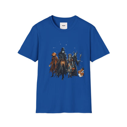 Halloween Gothic Crew T-Shirt — Haunted Pumpkin, Witch & Spooky Friends Design