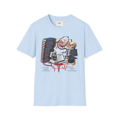 Medical Student Study Stack T‑Shirt — Anatomy, Physiology & USMLE Prep Design