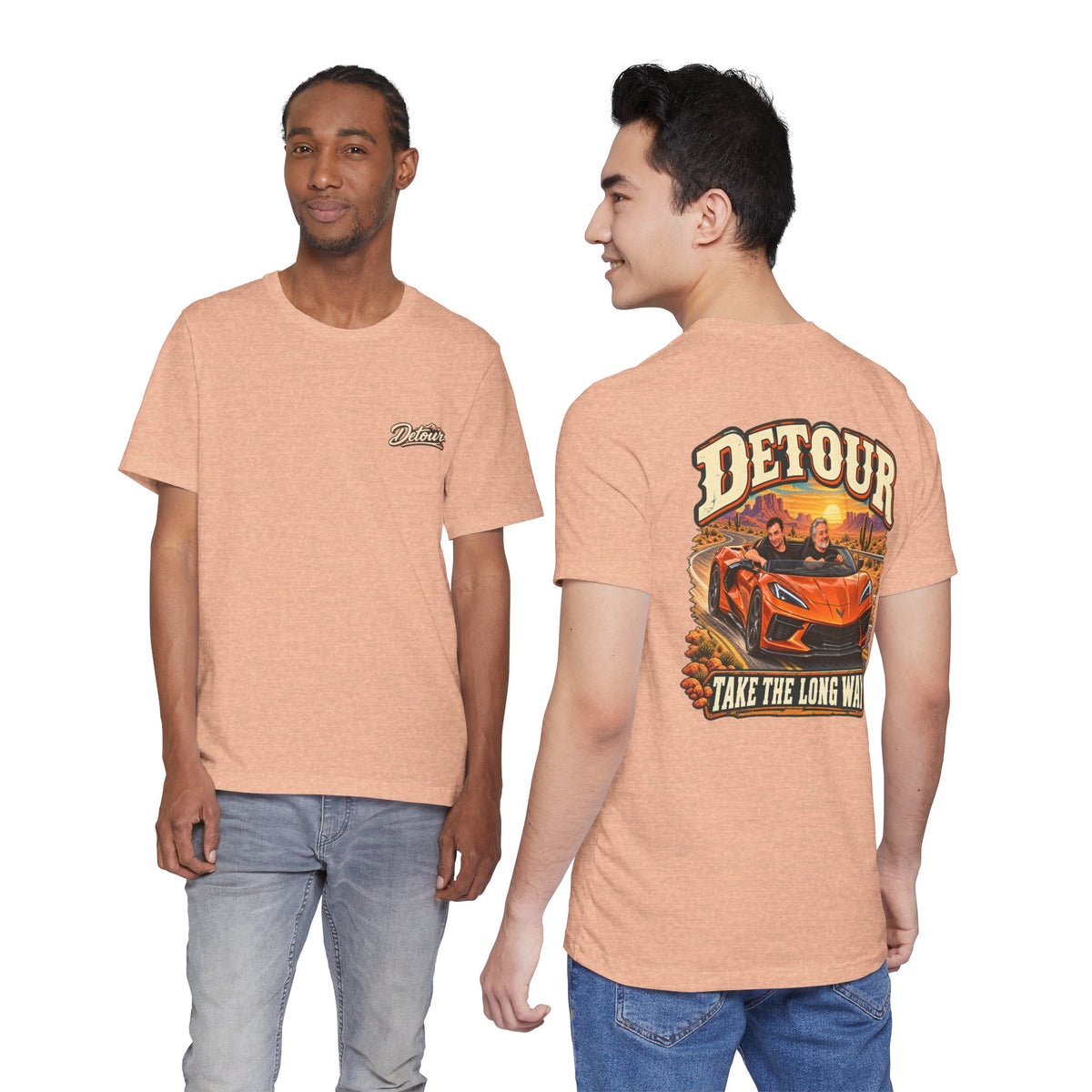 Detour Graphic Tee — 'Detour: Take the Long Way' Vintage Road Trip T‑Shirt