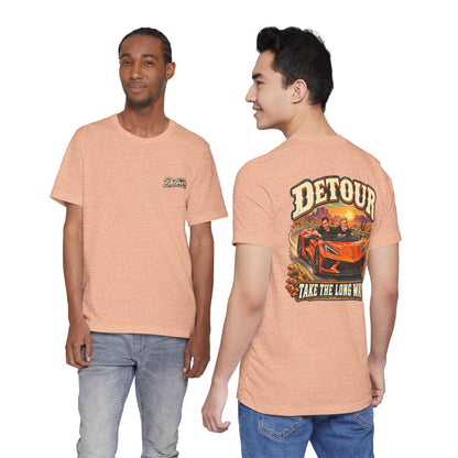 Detour Graphic Tee — 'Detour: Take the Long Way' Vintage Road Trip T‑Shirt