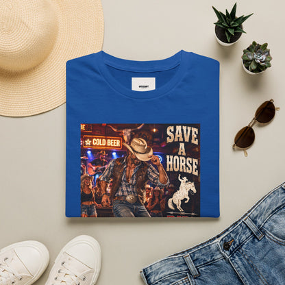 Save a Horse Ride a Cowboy T-Shirt — Country Western Cowboy Graphic Tee