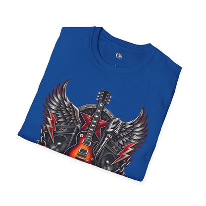 Rock 'n' Roll Guitar Wings T-Shirt — Vintage Electric Guitar Music Tee