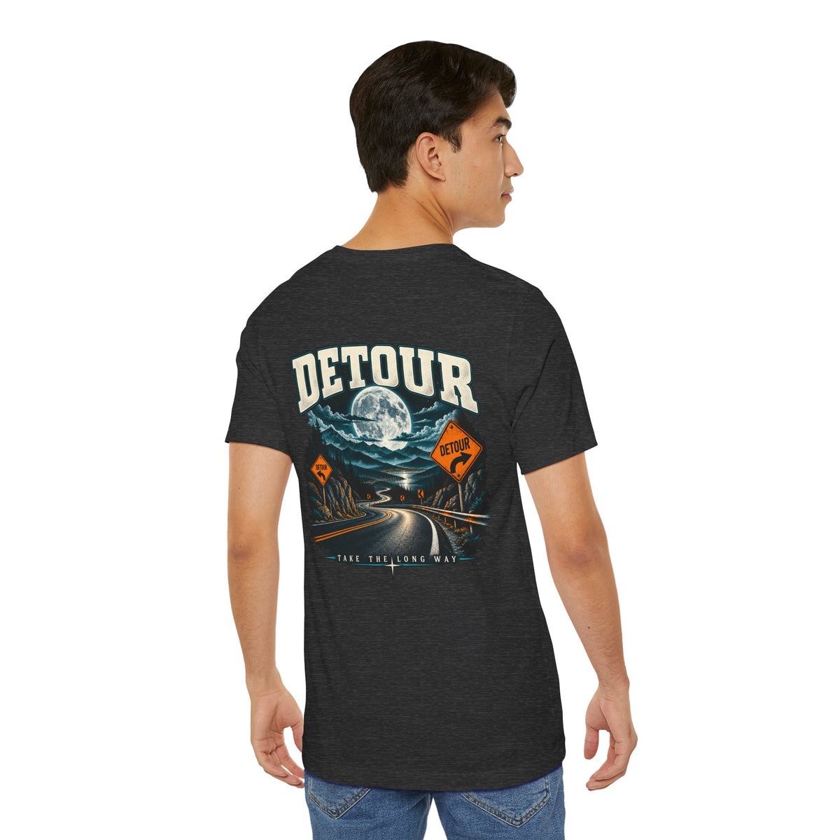 Detour Take the Long Way Road Trip Graphic T-Shirt