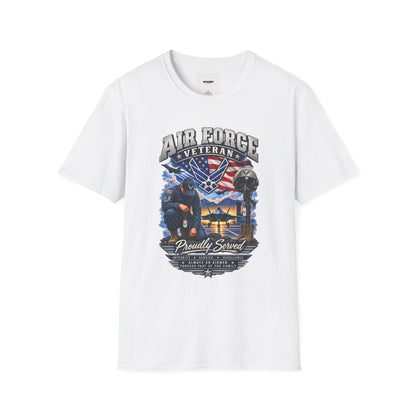 Air Force Veteran T-Shirt — Proudly Served Military Graphic Tee