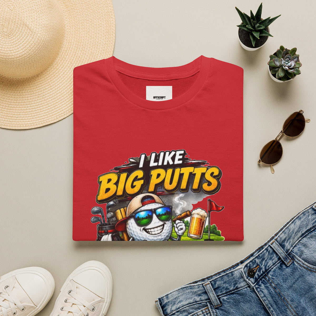 I Like Big Putts Golf T-Shirt — Funny Golf Cartoon 'And I Cannot Lie' Shirt