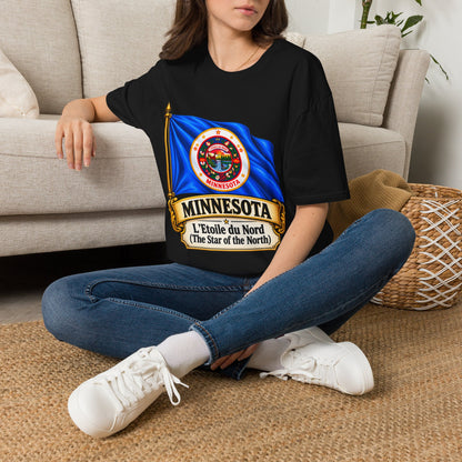 Minnesota Flag T-Shirt - 'Minnesota: L'Étoile du Nord / The Star of the North' Graphic Tee