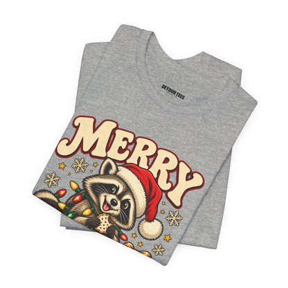 Merry Christmas Raccoon Tee