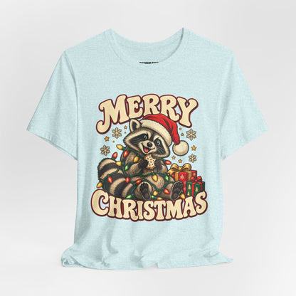 Merry Christmas Raccoon Tee