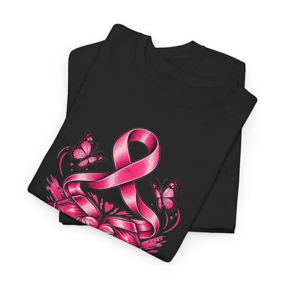 T-Shirt — Her Fight Our Strength Pink Ribbon Breast Cancer Awareness Tee