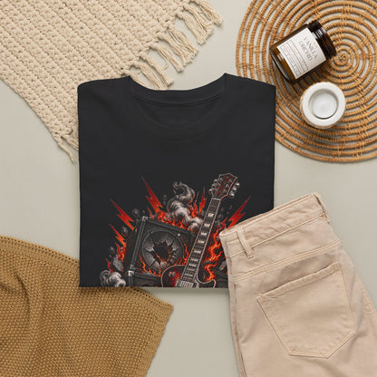 Electric Skull Guitar T‑Shirt — Rock & Metal Graphic Tee for Musicians and Fans