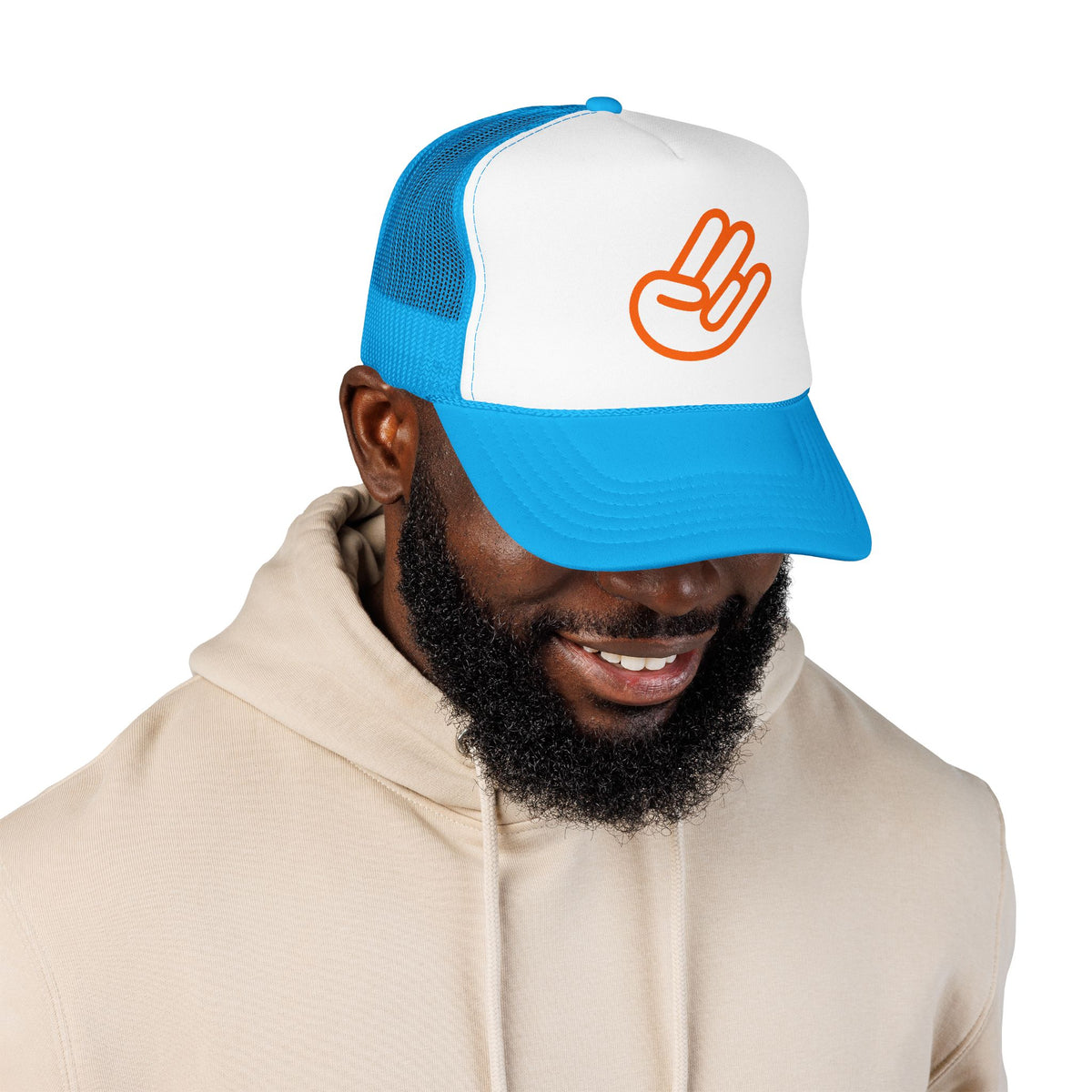 Shocker Foam Trucker Hat — Retro Orange Surf Vibe Mesh Cap