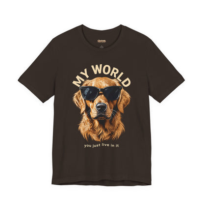 My World Golden Retriever Sunglasses T-Shirt