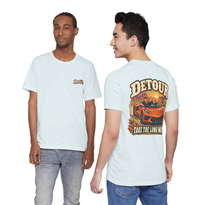 Detour Graphic Tee — 'Detour: Take the Long Way' Vintage Road Trip T‑Shirt
