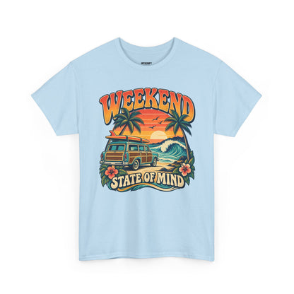 Weekend State of Mind Tee – Retro Surf Van Sunset T-Shirt