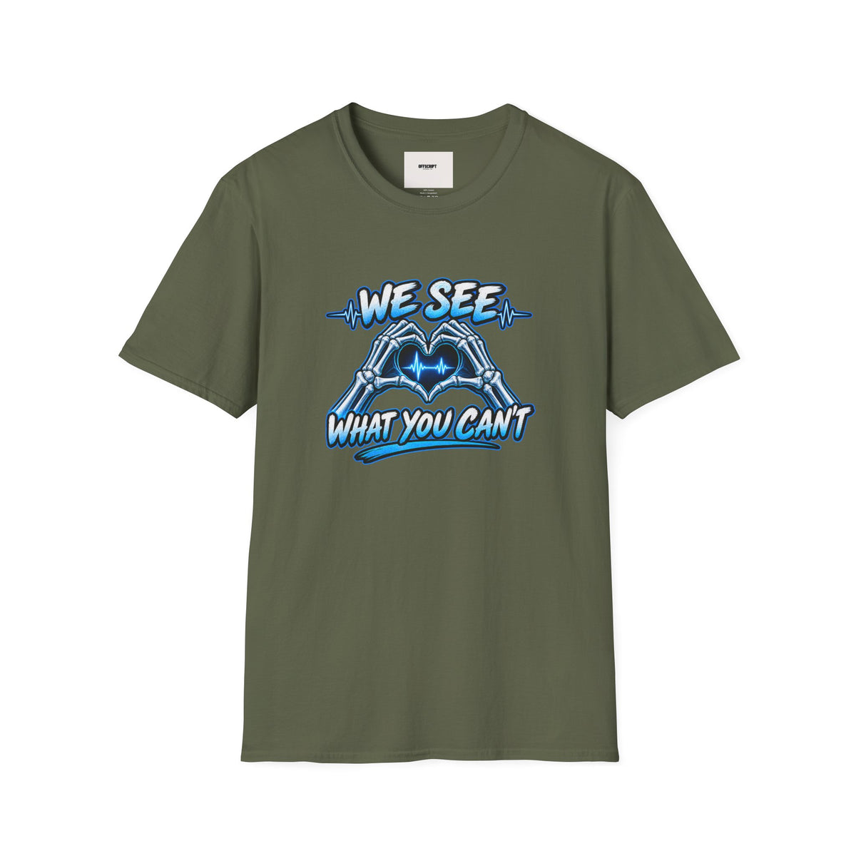 T-Shirt — “We See What You Can’t” Cardiac Tech Heartbeat Design