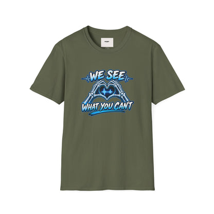 T-Shirt — “We See What You Can’t” Cardiac Tech Heartbeat Design