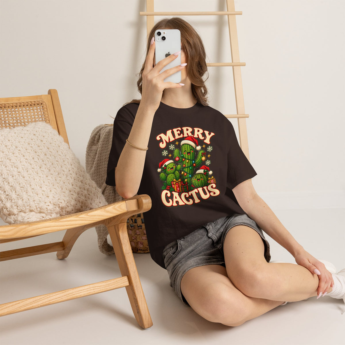 Merry Cactus Christmas Tee — Festive Holiday Cactus Shirt