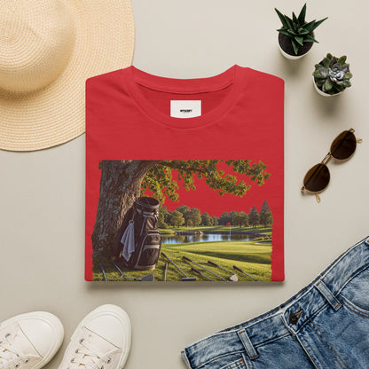 Golf Course Scene T‑Shirt — 'GOLF' Scenic Golfing Graphic Tee