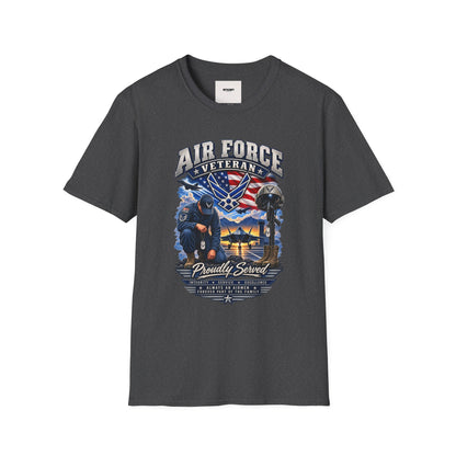 Air Force Veteran T-Shirt — Proudly Served Military Graphic Tee