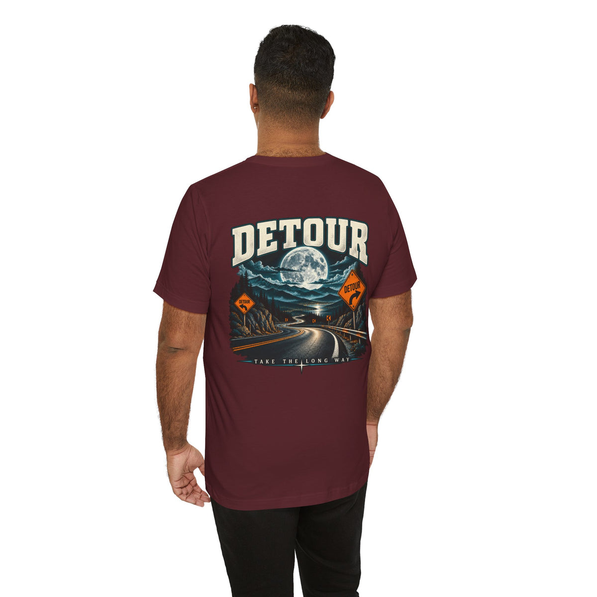 Detour Take the Long Way Road Trip Graphic T-Shirt