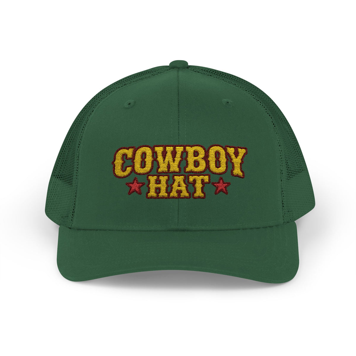 Cowboy Hat Snapback Trucker Cap – Western Rodeo Mesh Back Hat