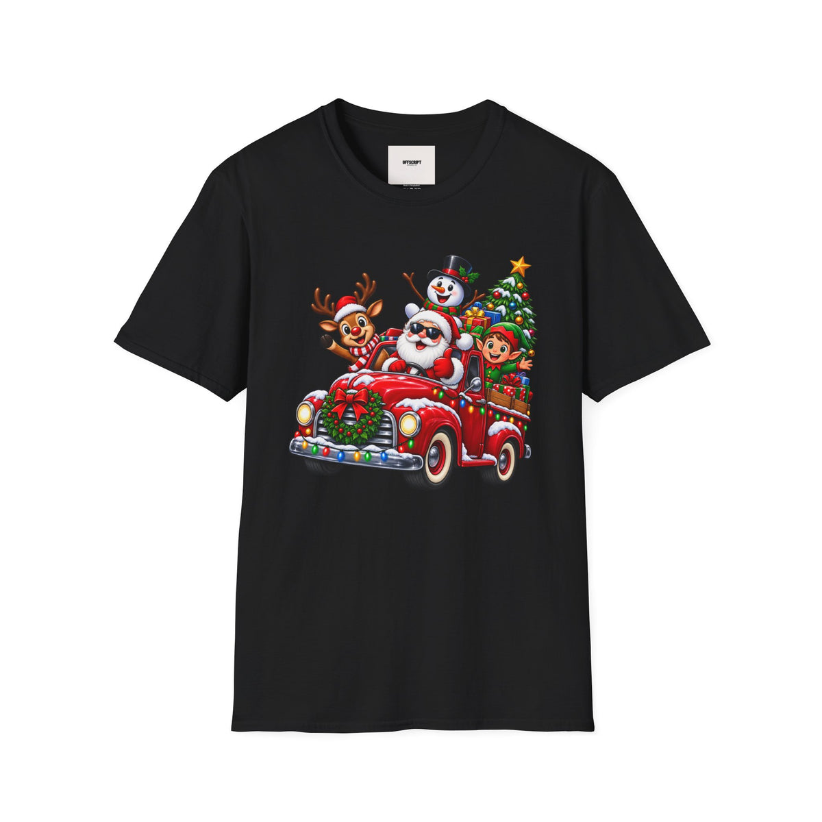 Christmas Crew T‑Shirt — Santa, Reindeer & Snowman Holiday Tee