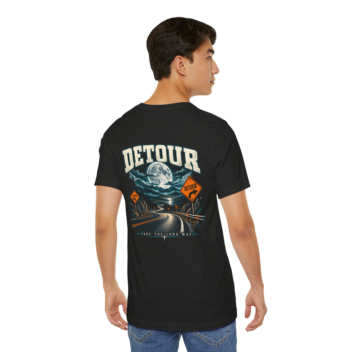 Detour Take the Long Way Road Trip Graphic T-Shirt